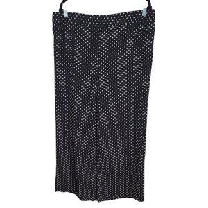 Max Studio NWT  Wide Leg Black & White‎ Dots Pull-on Pants Size 1X